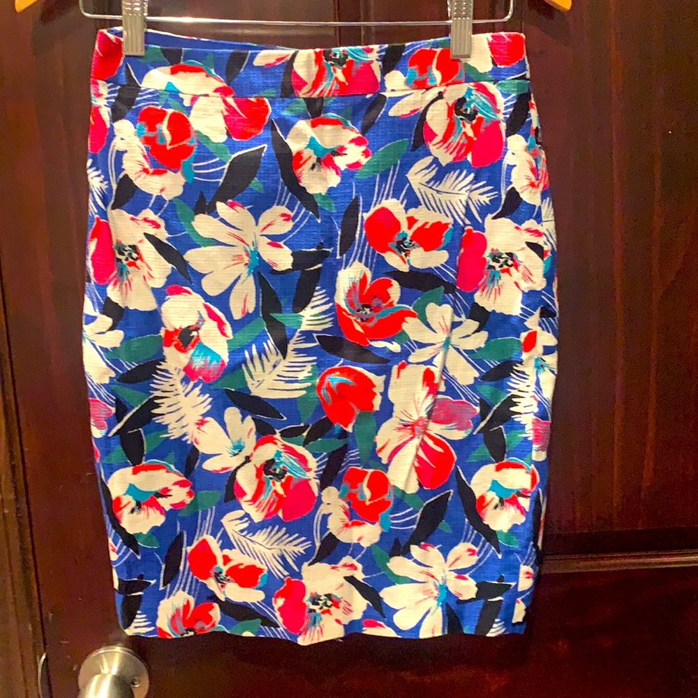 J.CREW floral pencil skirt